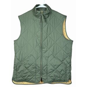 J.Crew Men's Quilted Walker Vest Lightweight Green Outdoor Fall Layering M